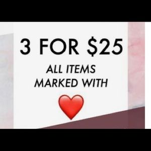 3 for 25 All with ❤️